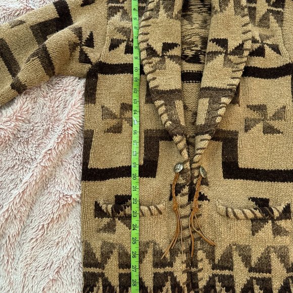 Vintage Ralph Lauren Country Shawl Cardigan Native Manji Pattern  RARE FIND - Picture 8 of 8